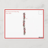 Kerstman Rosy Wangen met Suikerstok  Briefkaart (Achterkant)