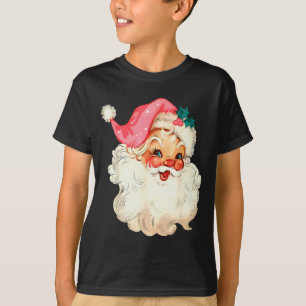 Kerstman Roze Kerst Gezicht Oude Kerstman Vintage T-shirt