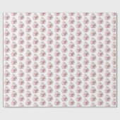 Kerstman Roze Kerstmis Cadeaupapier (Vlak)