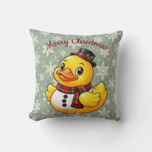 Kerstman Rubber Eend Decoratie Kussen