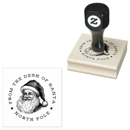 kerstman rubberstempel (Gestempeld)