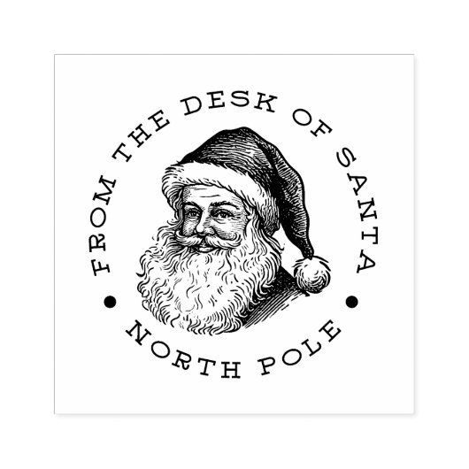 kerstman rubberstempel (Afrduk)