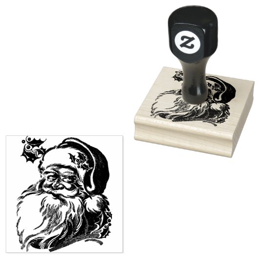 kerstman rubberstempel (Gestempeld)