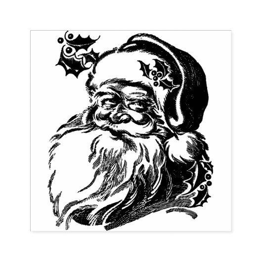 kerstman rubberstempel (Afrduk)