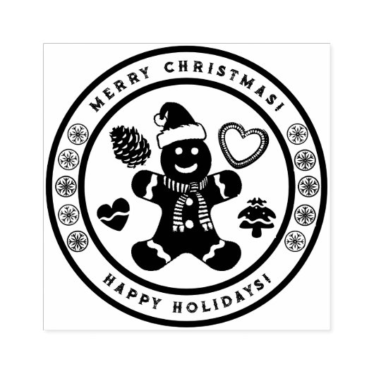 kerstman rubberstempel (Afrduk)