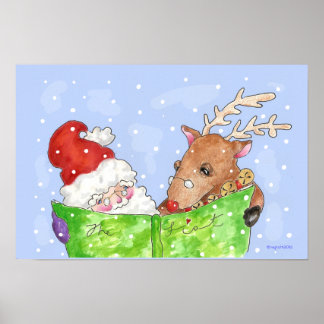 Kerstman, Rudolf en de Lijst Poster