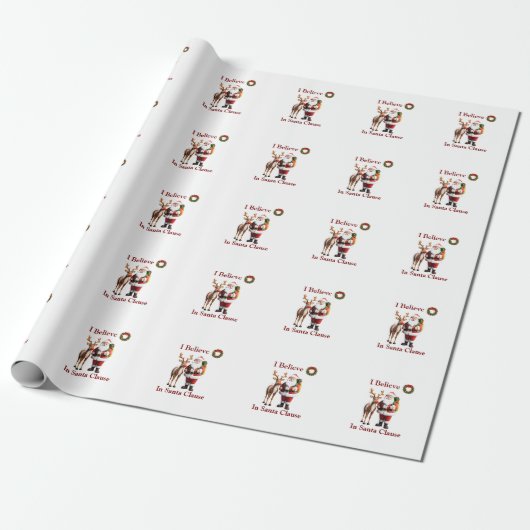 Kerstman Rudolf het rendier met de rode neus Cadeaupapier (Uitgerold)