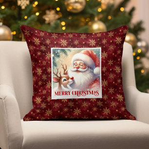 Kerstman Rudolph Cozy Kerst Kussen Festive Charme