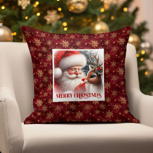 Kerstman & Rudolph Kerstkussen voor Winter Kussen