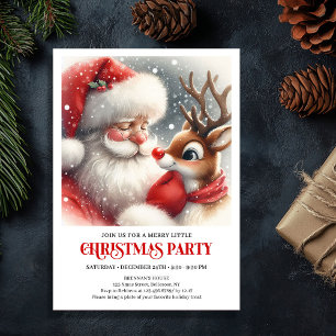 Kerstman Rudolph Kerstvakantie Winterfeest Vieren Kaart