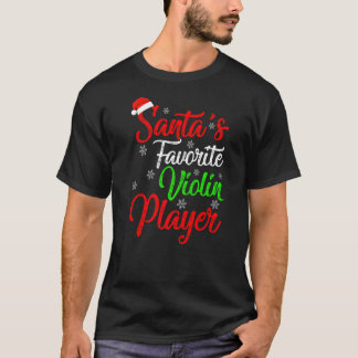 Kerstman S favoriete vioolspeler Kerstmis T-shirt