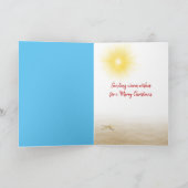 Kerstman Sandman met palmbomen Kaart (Binnen)