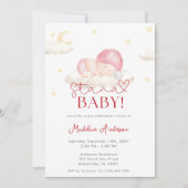 Kerstman Santa Baby Girl Douche Uitnodiging (Voorkant)