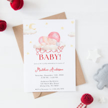 Kerstman Santa Baby Girl Douche Uitnodiging