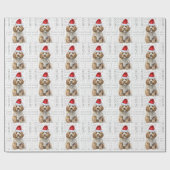 Kerstman Santa Cockapoo Holiday Dog Cadeaupapier (Vlak)