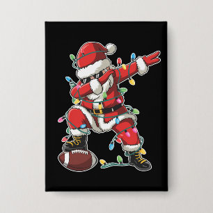 Kerstman Santa Dabbing Voetballer Kerstmis Voetbal Button