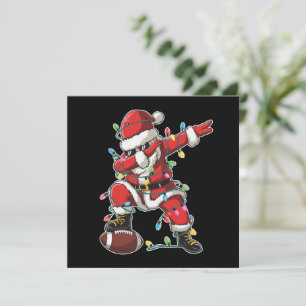 Kerstman Santa Dabbing Voetballer Kerstmis Voetbal Feestdagenkaart