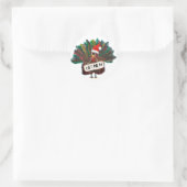 Kerstman: Santa Hat Ham Ronde Sticker (Tas)