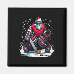 Kerstman Santa Hockey Doelman Lelijke Kerst Sweat Magneet