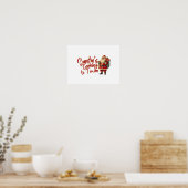  Kerstman: Santa komt naar de stad Poster (Keuken)