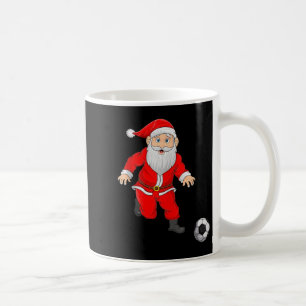 Kerstman Santa speelt voetbal Xmas Srts Koffiemok