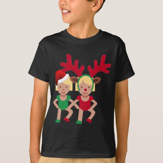 kerstman santa twint emoji t-shirt (Voorkant)