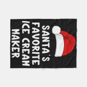 Kerstman Santa's Favoriete Ijsmachine Makers Grapp Fleece Deken (Voorkant (Horizontaal))