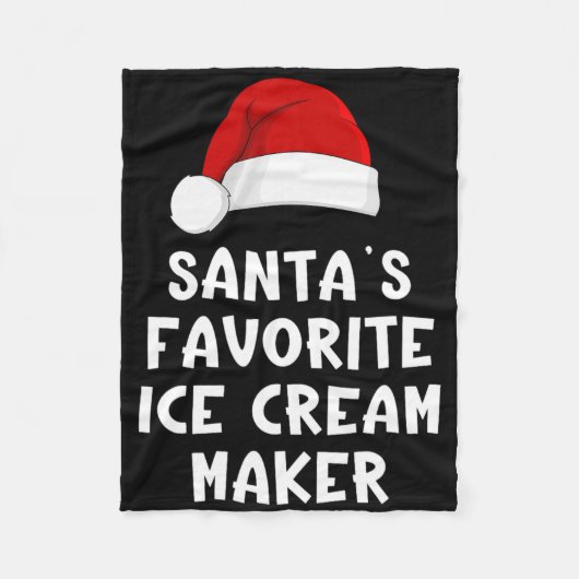 Kerstman Santa's Favoriete Ijsmachine Makers Grapp Fleece Deken (Voorkant)