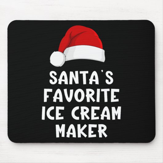 Kerstman Santa's Favoriete Ijsmachine Makers Grapp Muismat (Voorkant)