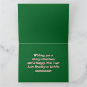 Kerstman Sasquatch en Jackalope Kerst Custom Kaart (Binnen)