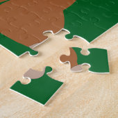 Kerstman Sasquatch en Jackalope Kerst Custom Legpuzzel (Zijkant)