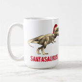 Kerstman saurus Kerst Dinosaurus Enge T Rex Elf Koffiemok (Links)