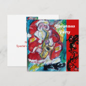 KERSTMAN & SAX, KERSTPARTY KAART (Voorkant / Achterkant)