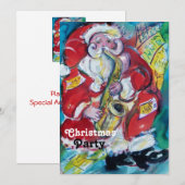 KERSTMAN & SAX, KERSTPARTY KAART (Voorkant / Achterkant)