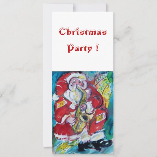 KERSTMAN & SAX, KERSTPARTY KAART (Voorkant)