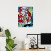 KERSTMAN & SAX, KERSTPARTY POSTER (Thuiskantoor)