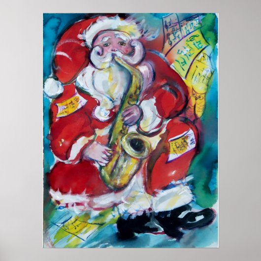 KERSTMAN & SAX, KERSTPARTY POSTER (Voorkant)