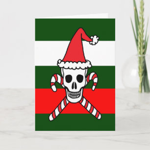 Kerstman Schedel en Kruisbeenderen Feestdagen Kaart
