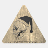 Kerstman schedel groeten, sticker (Voorkant)