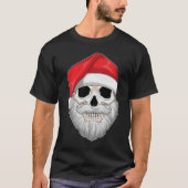Kerstman schedel Kerstmis T-shirt (Voorkant)