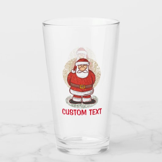 Kerstman schets glas (Achterkant)