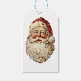 Kerstman schilderij cadeaulabel
