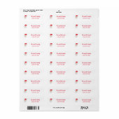 Kerstman schilderij retour adres label (Full Sheet)