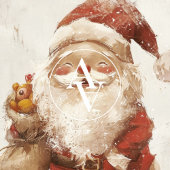 Kerstman Schilderij Vintage Vader Kerstman Poster