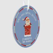 Kerstman Schoorsteen Aangepaste Foto Eerste Kerstm Ornament (voorkant)