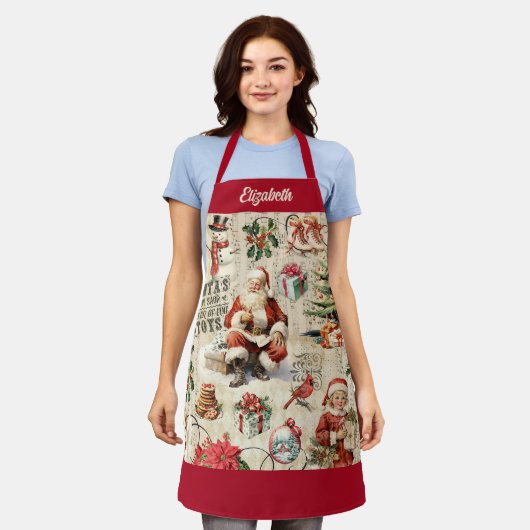  kerstman schort (Gedragen)