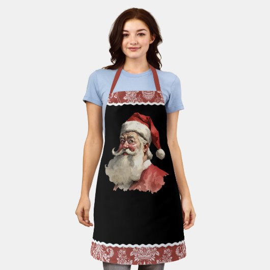 kerstman schort (Gedragen)