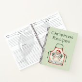 Kerstman Schort Kerst Recepten Notitieboek (Binnen)