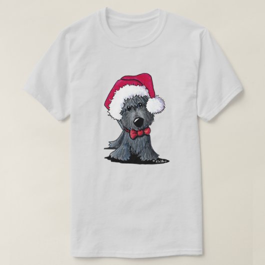 Kerstman Schotse Terrier T-shirt (Design voorkant)