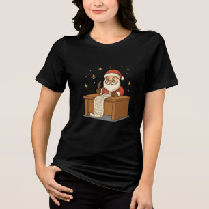 Kerstman Schrijft Stoute of Brave Lijst – Cozy Tri-Blend Shirt